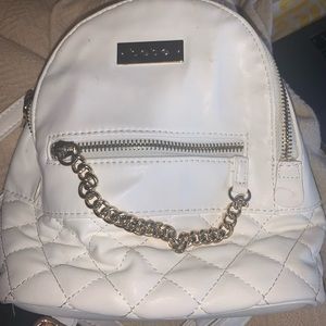Bebe white mini backpack